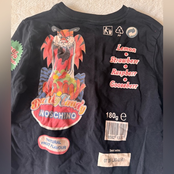 Moschino DandyCandy Sweatshirt Graphic Tiger Animal Print Pullover Sweater Black - Picture 4 of 16